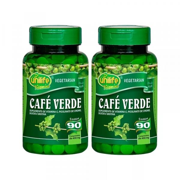 Café Verde 90 Comprimidos 400mg Unilife Kit 2 Unidades