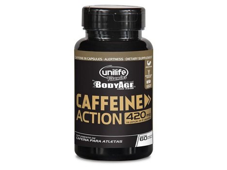 Cafeína 420Mg Caffeine Action Unilife 60 Cápsulas