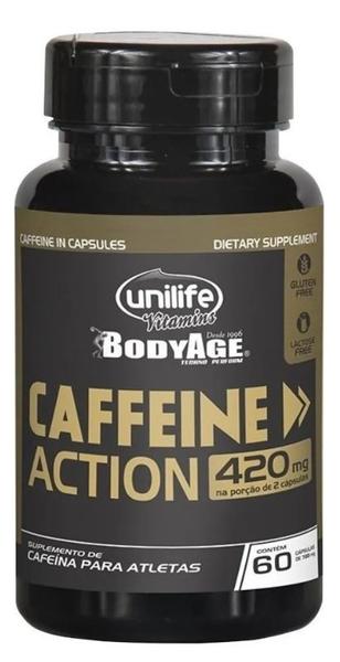 Cafeina Caffeine Action 60 Cápsulas 420mg Unilife