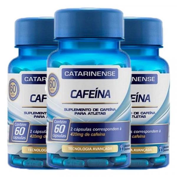 Cafeína - 3 Unidades de 60 Cápsulas - Catarinense - Catarinense Pharma