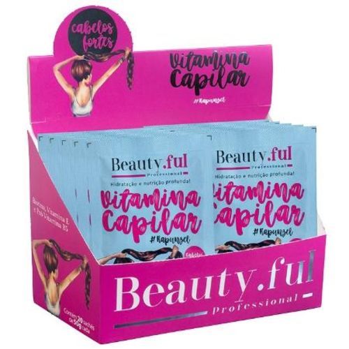 Caixa 20 Sachê 50g Vitamina Capilar Beauty.ful