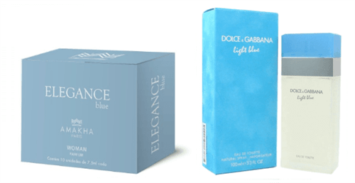 Caixa de Flaconetes - Elegance Light Blue (Ref. D&g Light Blue) - 10 U...