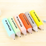 Caixa de lápis dos desenhos animados de silicone suave Zipper Pen Bag Bolsa Escola Abastecimento de papelaria