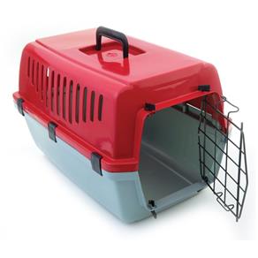 Caixa de Transporte para Cães e Gatos Vermelha