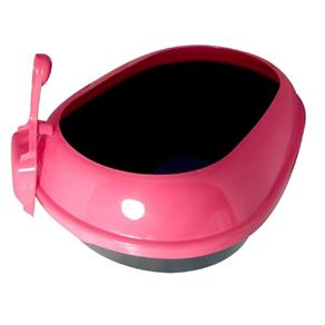 Caixa Higiênica Banheiro Gatos Porta Pegador Western #Pet-24 - Rosa