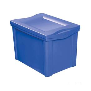 Caixa Organizadora com Tampa 30L Plástico Azul Color Ordene Ordene