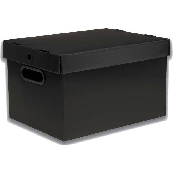 Caixa Organizadora Prontobox Preto 440X320X260 G - Polycart