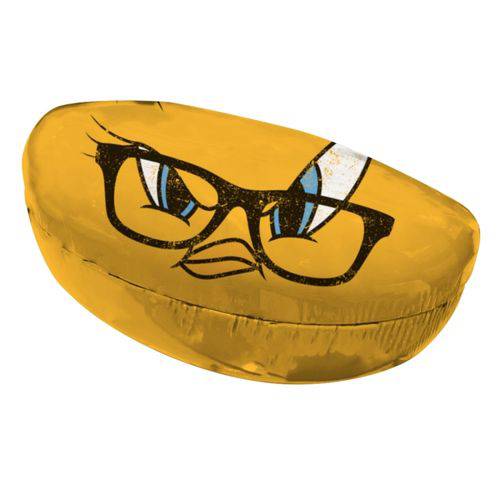 Caixa P Oculos Pu Looney Tweety Big Face Fd Amarelo Piu Piiu