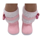Calçados de Bebês 18 polegadas Meninas Botas Acessórios Play House Toy Cor-de-rosa