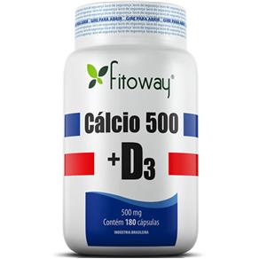 Cálcio 500 + D3 500mg - 180 Cápsulas - Fitoway