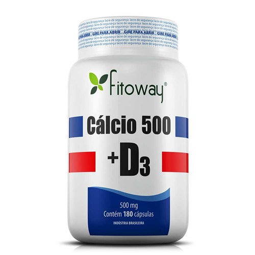 Cálcio 500 + D3 Fitoway 180 Cápsulas