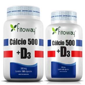 Cálcio 500 + D3 Fitoway - 240 Cáps