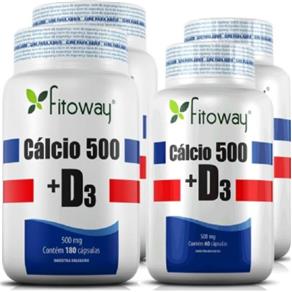 Cálcio 500 + D3 Fitoway - 480 Cáps