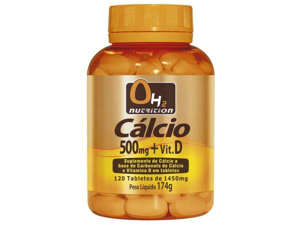 Cálcio 500 Mg + Vitamina D 120 Tabletes - OH2 Nutrition