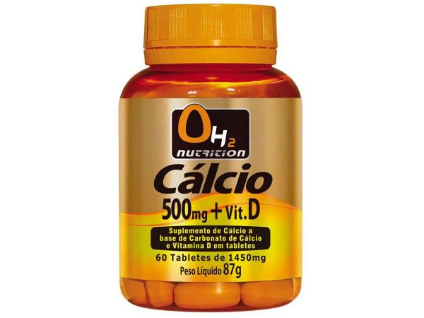 Cálcio 500 Mg + Vitamina D 60 Tabletes - OH2 Nutrition