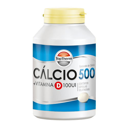 Cálcio 500 + Vitamina D - 01 Frasco com 120 Cápsulas