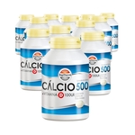Cálcio 500 + Vitamina D - 12 Frascos Com 120 Cápsulas