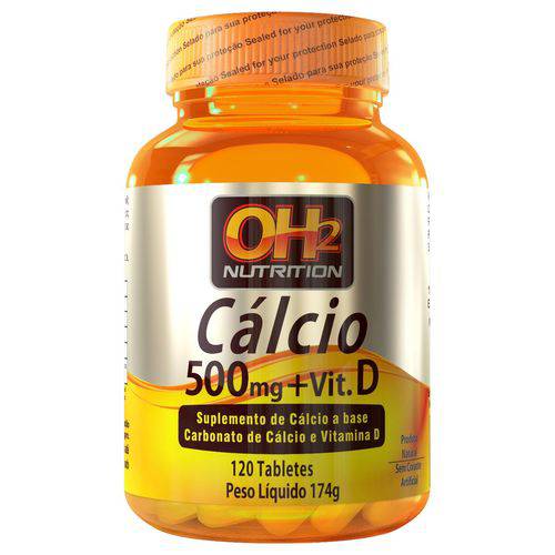 Cálcio 500 + Vitamina D - 120 Tabletes - OH2 Nutrition