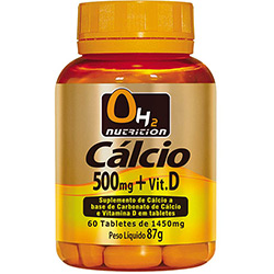 Cálcio 500mg + Vit. D - 60 Tabletes - OH2 Nutrition