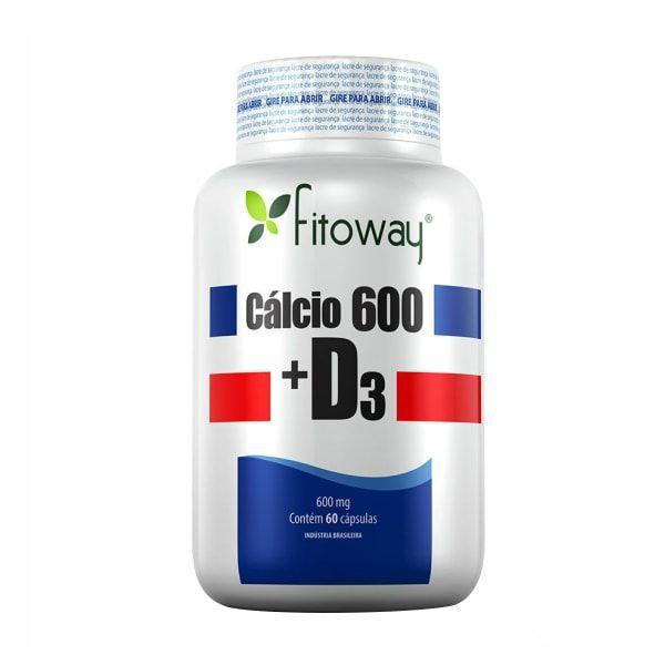 Cálcio 600 + D3 - 60 Cápsulas - Fitoway