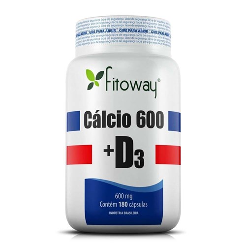 Cálcio 600 + D3 Fitoway 180 Caps