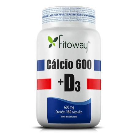 Cálcio 600 + D3 Fitoway - 180 Cáps
