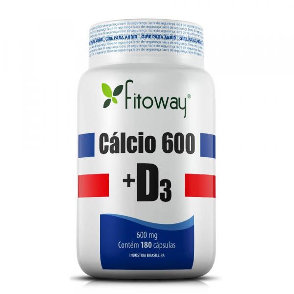 Cálcio 600 + D3 - Fitoway - 180 Cápsulas
