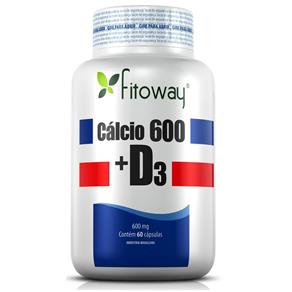 Cálcio 600 + D3 - Fitoway - 60 Caps - Sem Sabor