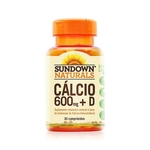 Calcio 600mg + Vitamina D 30 comprimidos Sundown