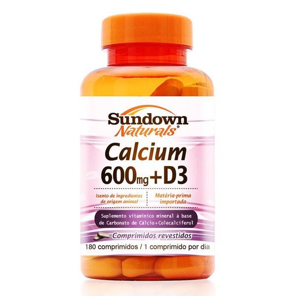 Cálcio 600mg + Vitamina D3 Sundown 180 Comprimidos