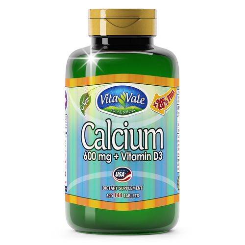 Cálcio 600mg + Vitamina D3 144 Comprimidos 20% Grátis