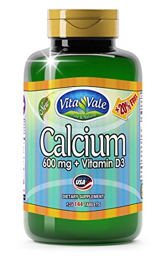 Cálcio 600mg + Vitamina D3 Vitavale 144 Comprimidos