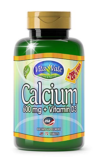 Cálcio 600mg + Vitamina D3 Vitavale 72 Comprimidos