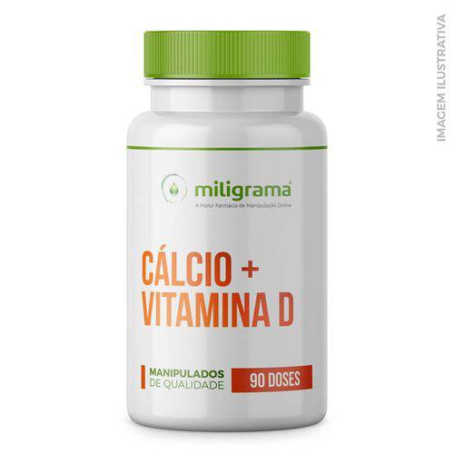 Cálcio com Vitamina D Cápsulas - 90 Doses
