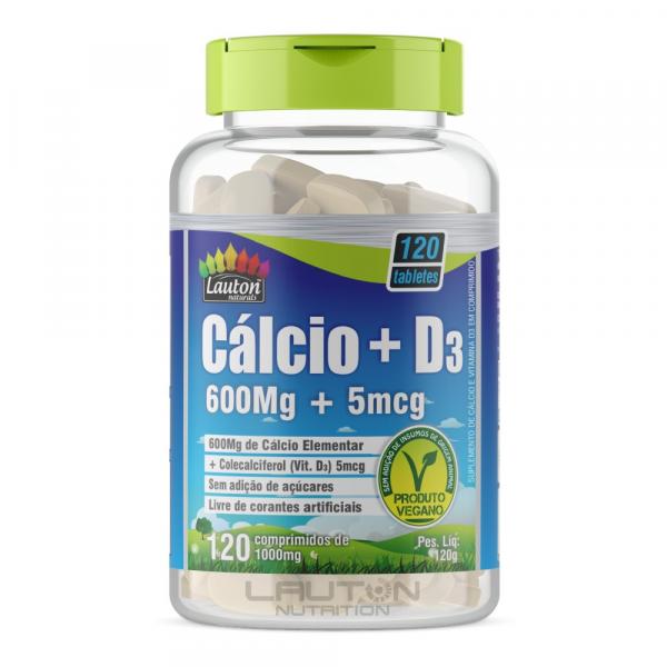 Cálcio + D3 120 Comprimidos 600mg Lauton Nutrition