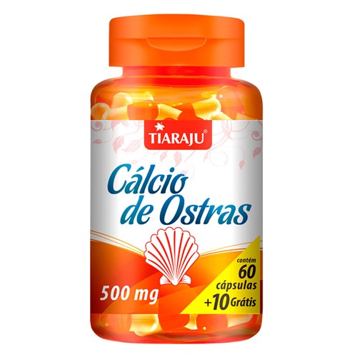 Cálcio de Ostras (500Mg) 60 Cápsulas - Tiarajú Tiaraju