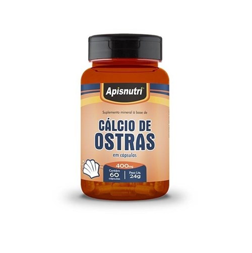 Cálcio de Ostras Apisnutri - 60 Caps 400 Mg