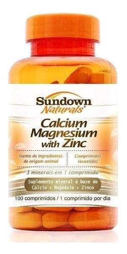 Cálcio e Magnésio C/Zinco Sundown 100 Comprimidos Importado