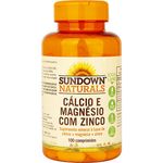 Cálcio e Magnésio com Zinco 100 Cápsulas - Sundown