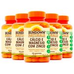 Cálcio e Magnésio com Zinco - 5 un de 100 comprimidos - Sundown