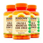 Cálcio e Magnésio com Zinco 3x100 comprimidos Sundown