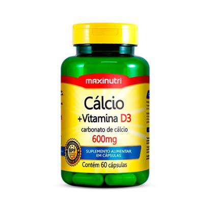 Cálcio e Vitamina D3 600mg 60 Cápsulas Maxinutri