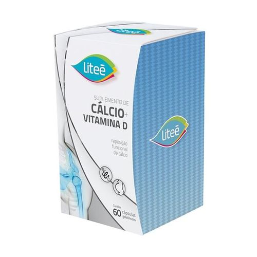Cálcio Gel e Vitamina D 60 Cápsulas 1g - Liteé