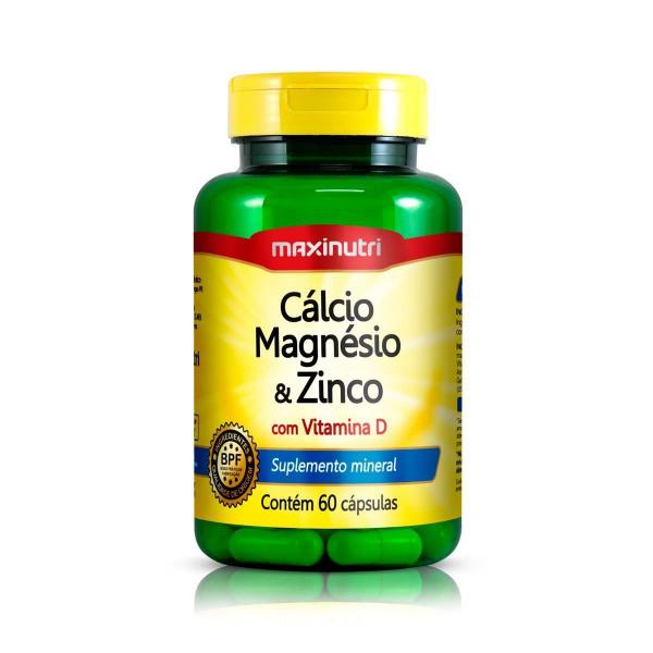 Cálcio Magnésio e Zinco 60 Caps - Maxinutri