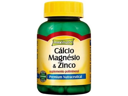 Cálcio Magnésio e Zinco 60 Cápsulas - Maxinutri