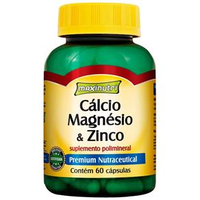 Cálcio Magnésio e Zinco - Maxinutri - Sem Sabor - 60 Cápsulas