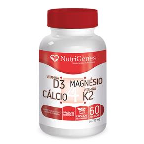 Cálcio, Magnésio, Vitaminas D3 e K2 60 Cápsulas