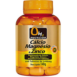 Cálcio + Magnésio + Zinco - 100 Tabletes - OH2 Nutrition