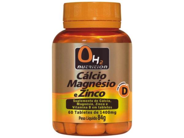 Cálcio + Magnésio + Zinco 60 Tabletes - OH2 Nutrition