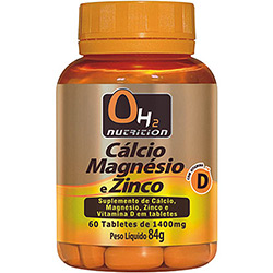 Cálcio + Magnésio + Zinco - 60 Tabletes - OH2 Nutrition